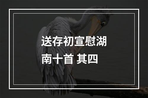 送存初宣慰湖南十首 其四