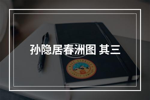 孙隐居春洲图 其三