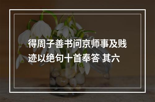 得周子善书问京师事及贱迹以绝句十首奉答 其六