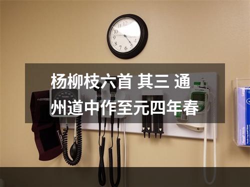 杨柳枝六首 其三 通州道中作至元四年春