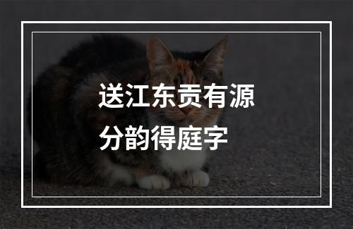送江东贡有源分韵得庭字