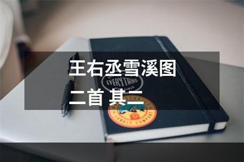 王右丞雪溪图二首 其二