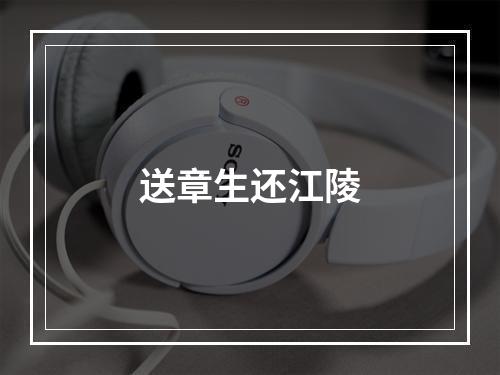 送章生还江陵