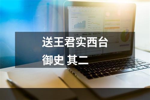 送王君实西台御史 其二