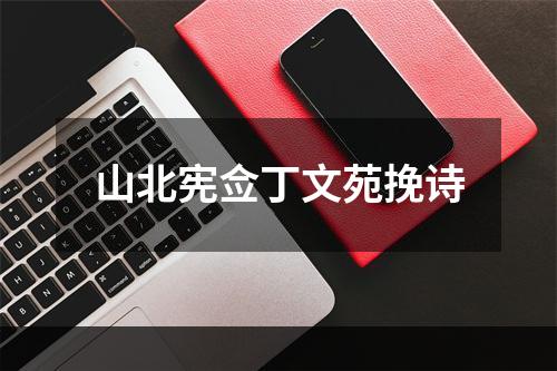 山北宪佥丁文苑挽诗