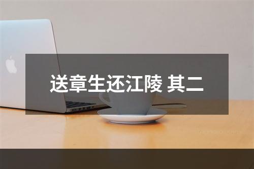 送章生还江陵 其二