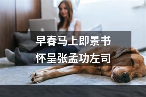 早春马上即景书怀呈张孟功左司