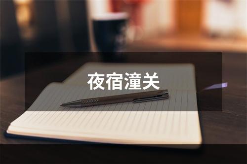 夜宿潼关