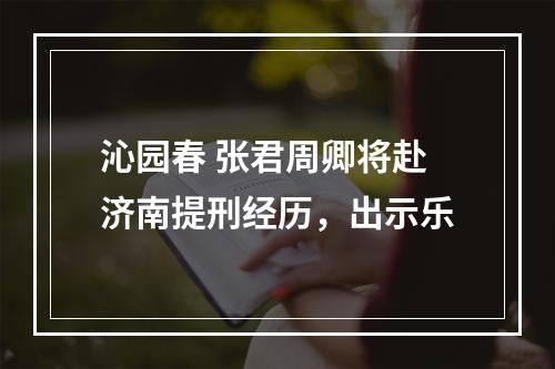 沁园春 张君周卿将赴济南提刑经历，出示乐