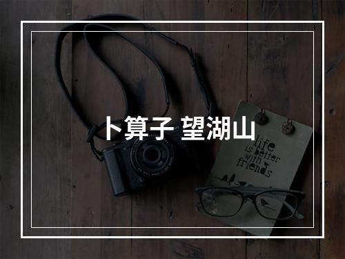 卜算子 望湖山