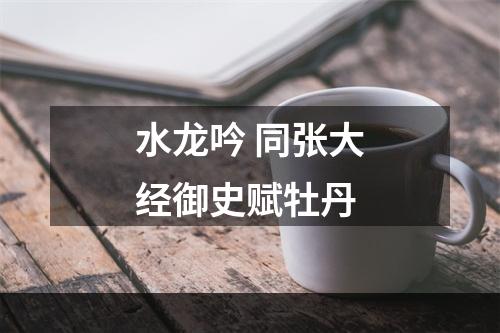 水龙吟 同张大经御史赋牡丹