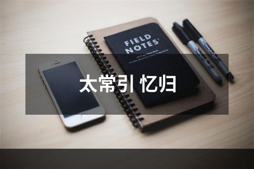 太常引 忆归