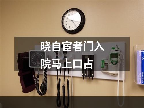晓自宦者门入院马上口占