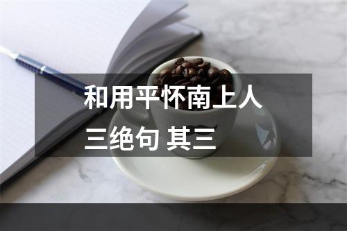 和用平怀南上人三绝句 其三