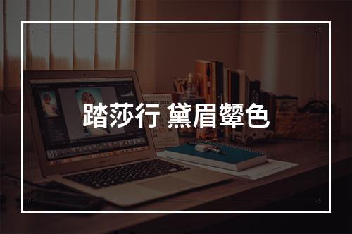 踏莎行 黛眉颦色
