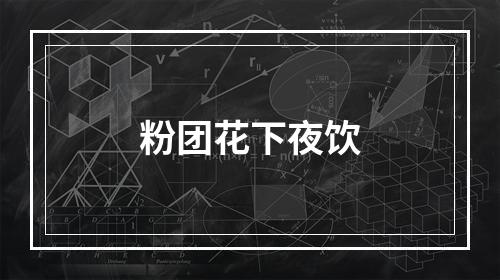 粉团花下夜饮