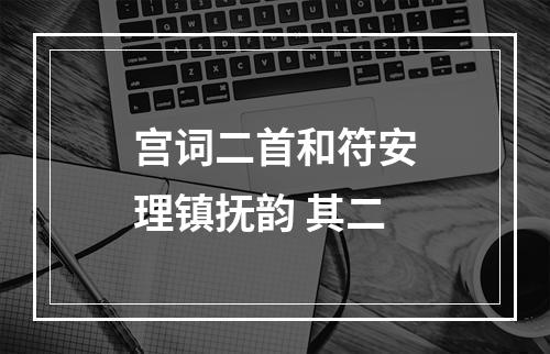 宫词二首和符安理镇抚韵 其二