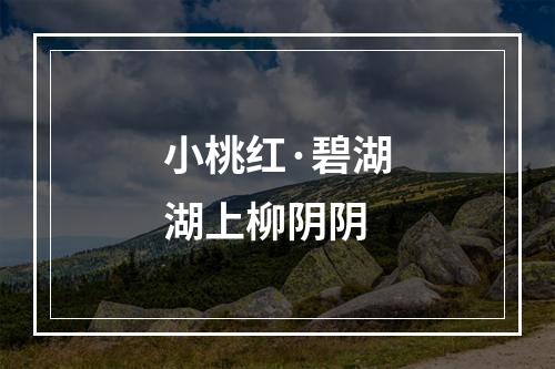 小桃红·碧湖湖上柳阴阴