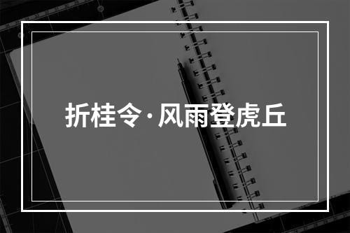折桂令·风雨登虎丘