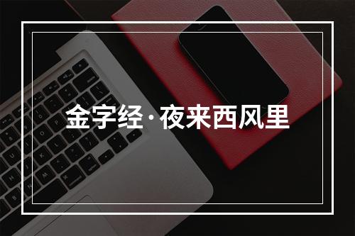 金字经·夜来西风里