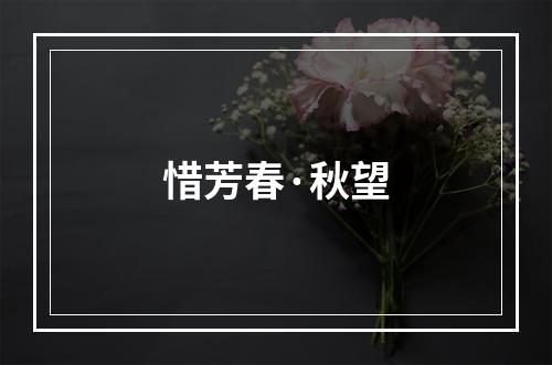 惜芳春·秋望