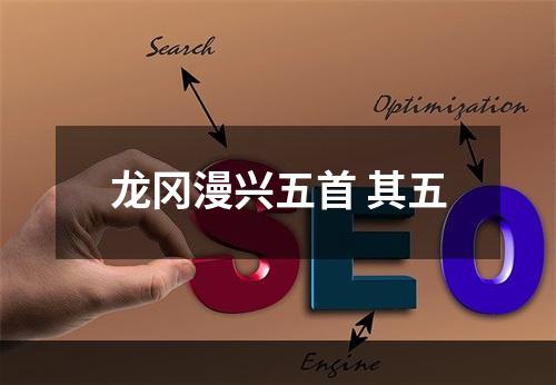 龙冈漫兴五首 其五