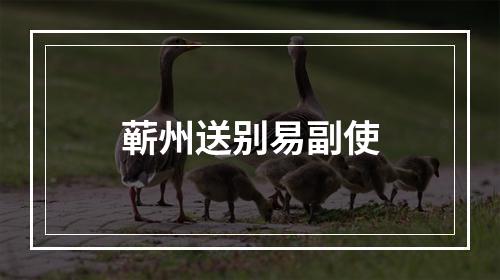 蕲州送别易副使