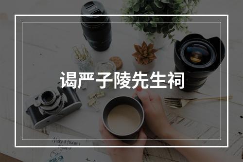 谒严子陵先生祠