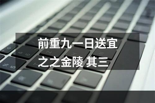 前重九一日送宜之之金陵 其三