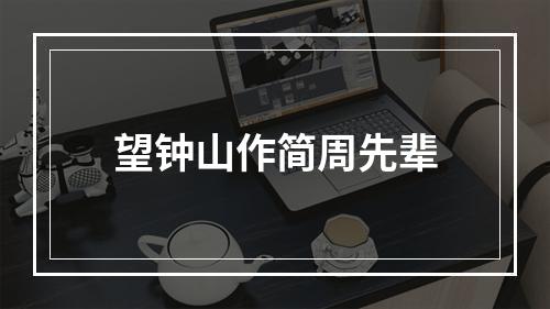 望钟山作简周先辈
