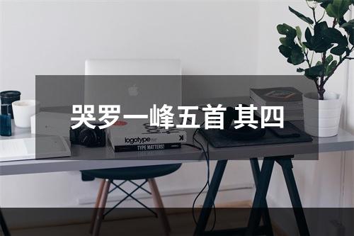哭罗一峰五首 其四