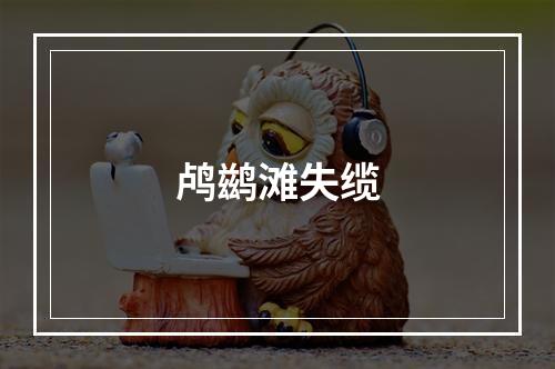 鸬鹚滩失缆