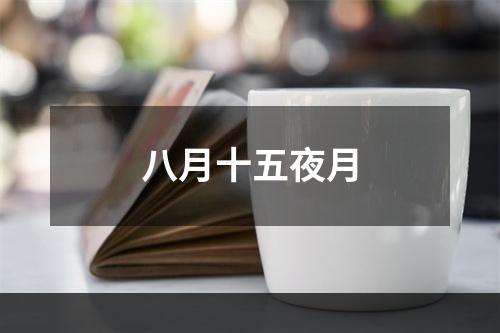 八月十五夜月