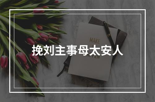 挽刘主事母太安人
