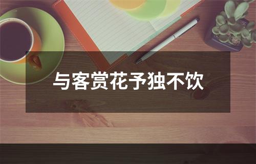 与客赏花予独不饮