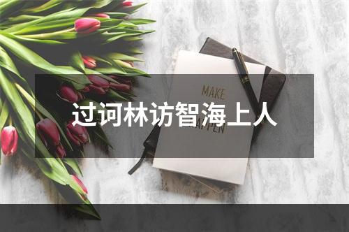 过诃林访智海上人