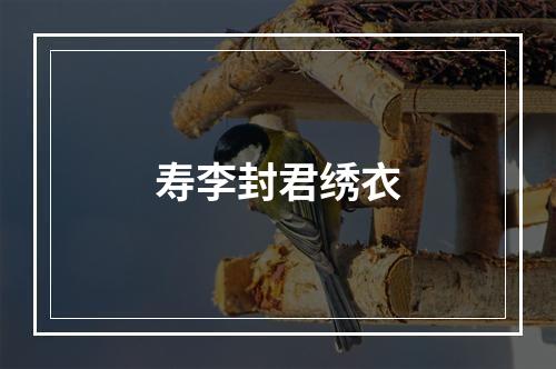 寿李封君绣衣