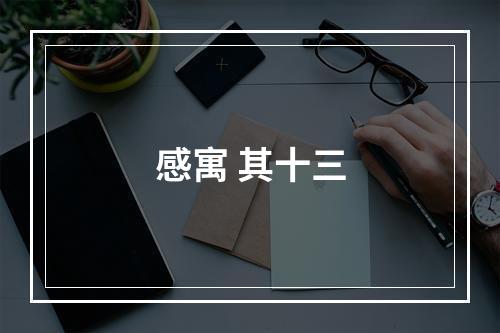 感寓 其十三