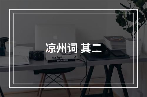 凉州词 其二