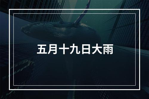 五月十九日大雨