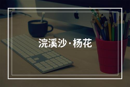 浣溪沙·杨花