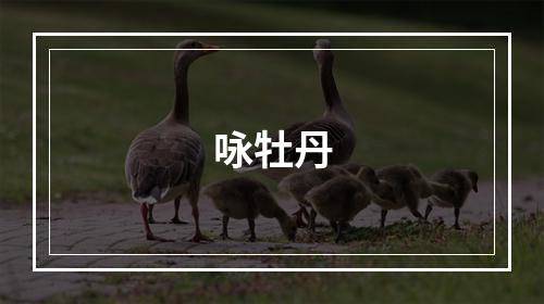 咏牡丹
