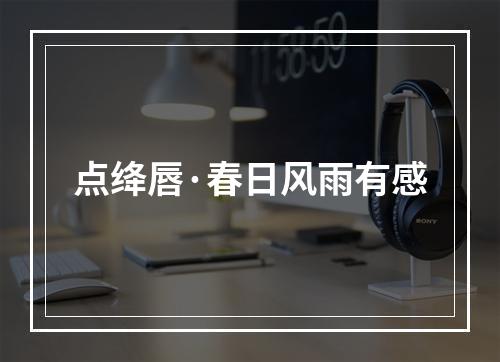 点绛唇·春日风雨有感
