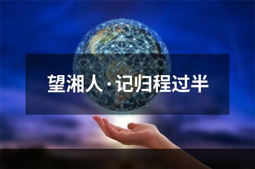 望湘人·记归程过半