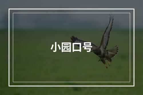小园口号