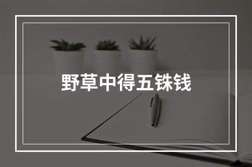野草中得五铢钱