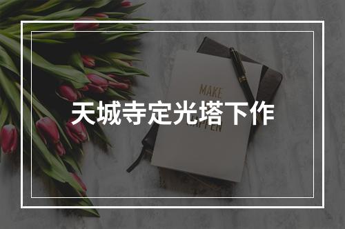 天城寺定光塔下作