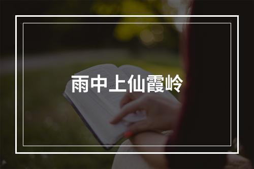 雨中上仙霞岭