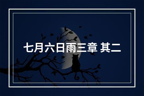 七月六日雨三章 其二