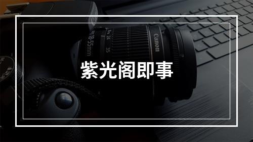 紫光阁即事